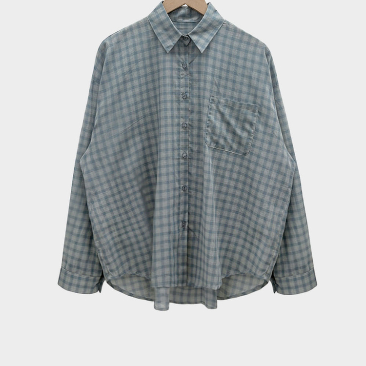 트렌디 앤 클래식 오버핏 썸머 체크 셔츠 남방