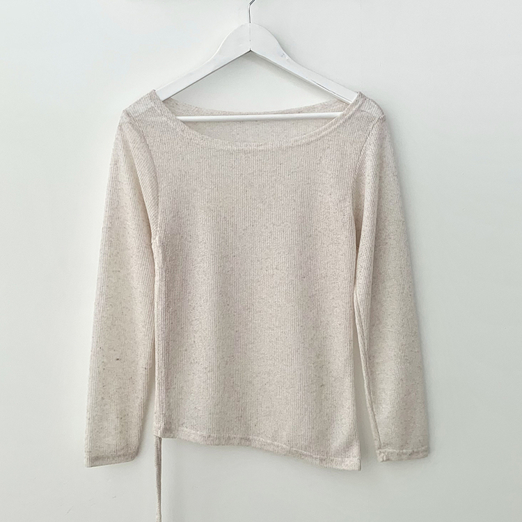 シースルーサイドシャーリングシャツ