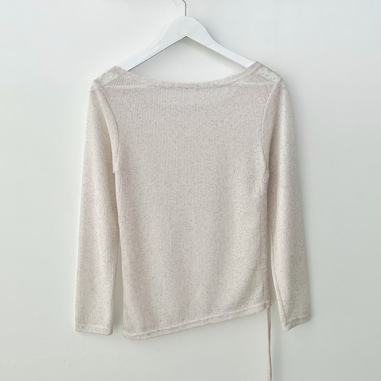 シースルーサイドシャーリングシャツ