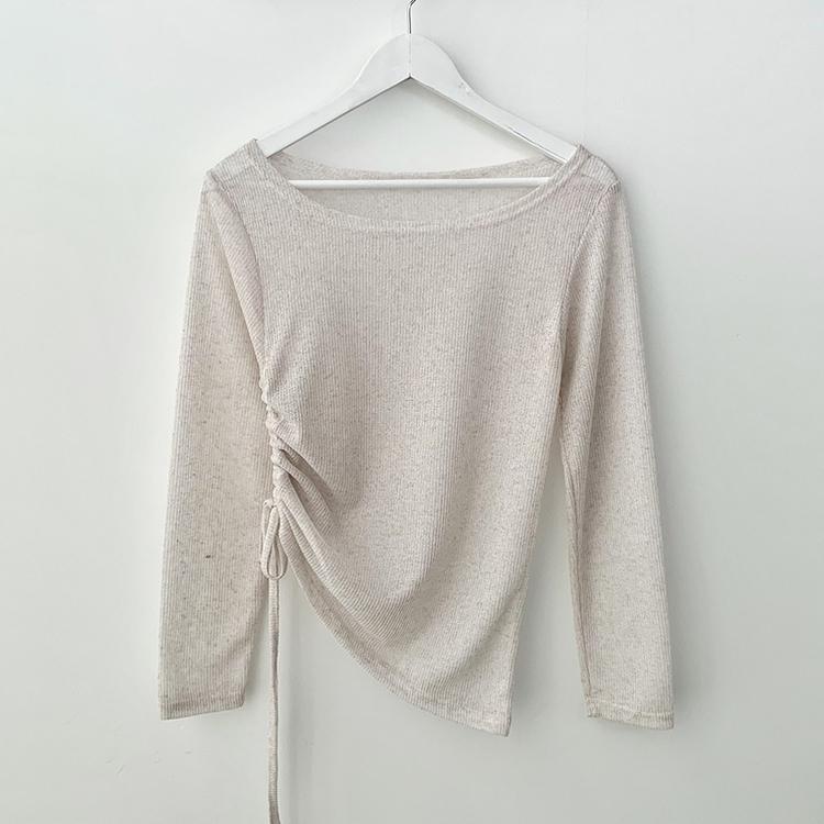 シースルーサイドシャーリングシャツ
