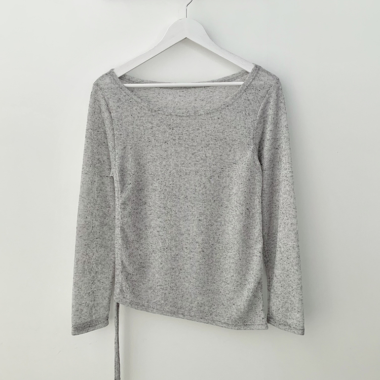 シースルーサイドシャーリングシャツ