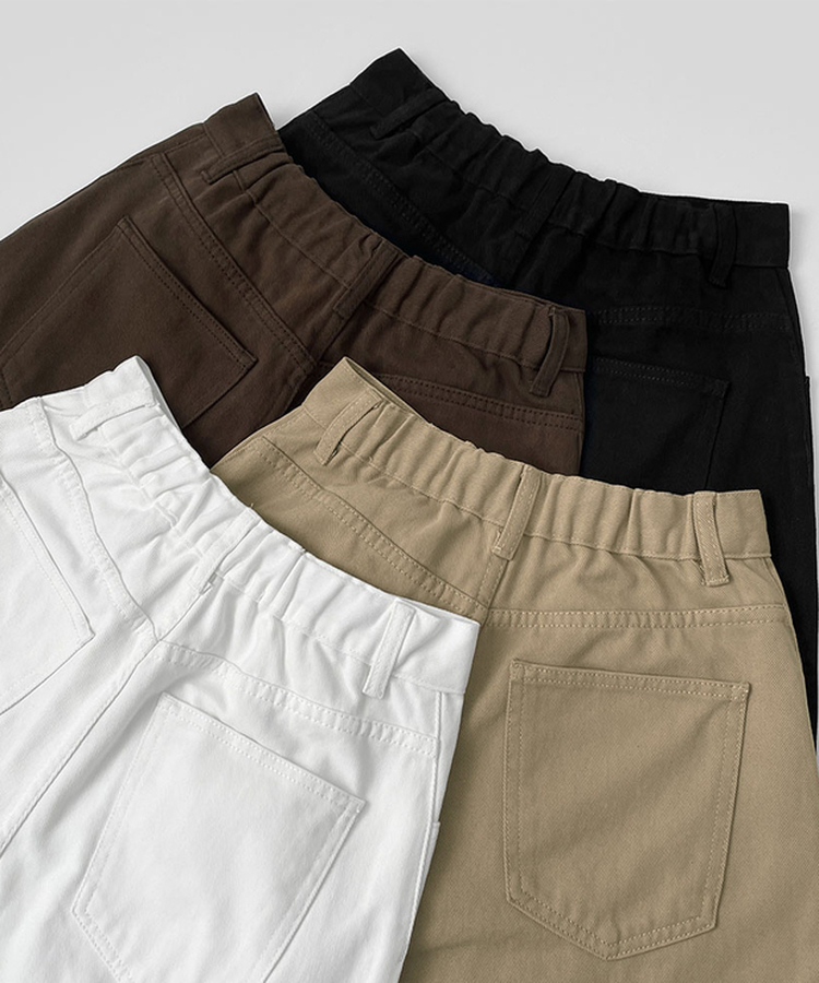 2XL커브 절개 라인 메가 벌룬핏 밴딩 면팬츠