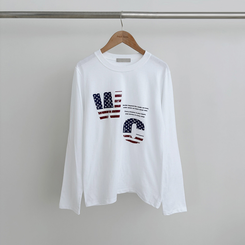 アメリカンセミクロップ長袖Tシャツ