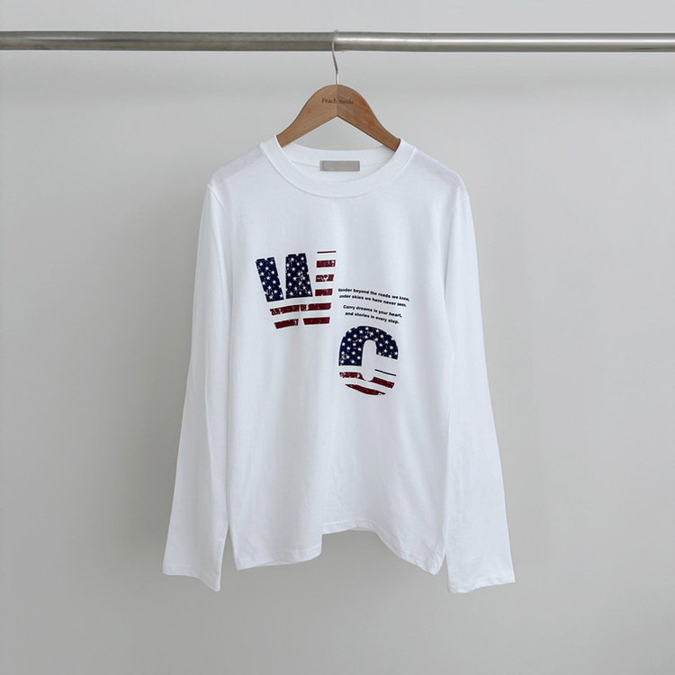 アメリカンセミクロップ長袖Tシャツ