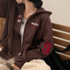 オーバーフィットフードジップアップ (5color) BROWN