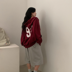 オーバーフィットフードジップアップ (5color) RED