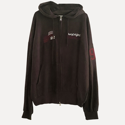 オーバーフィットフードジップアップ (5color)