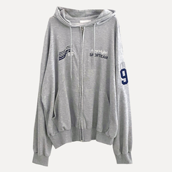 オーバーフィットフードジップアップ (5color)