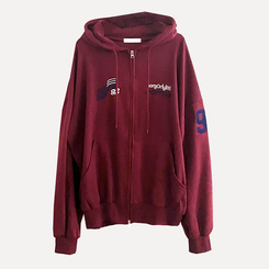 オーバーフィットフードジップアップ (5color)