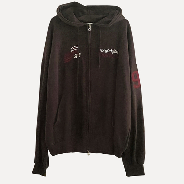 オーバーフィットフードジップアップ (5color)