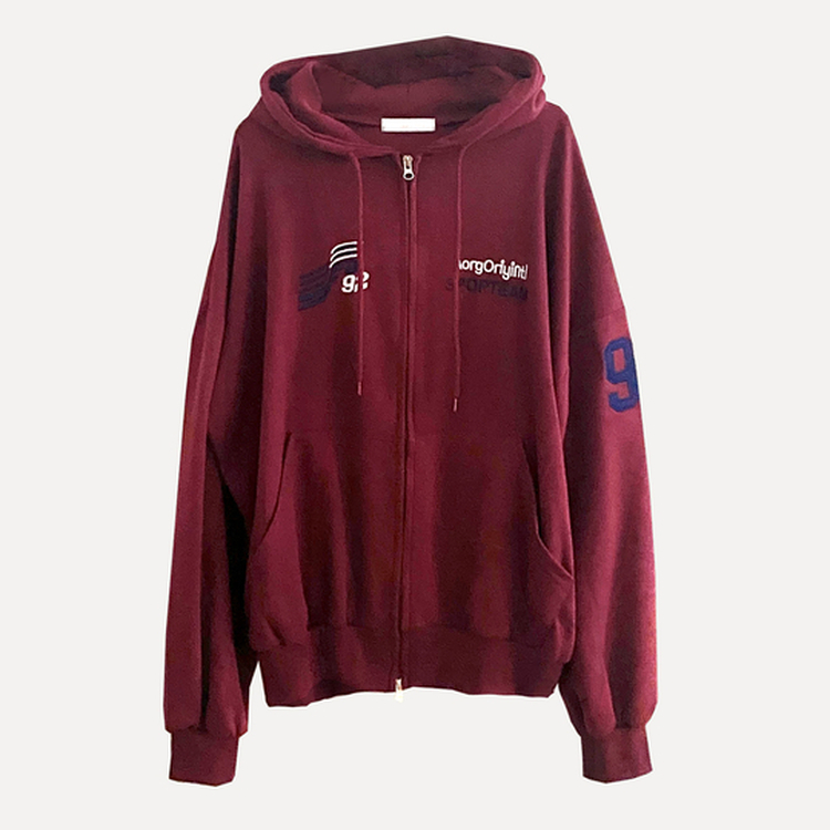 オーバーフィットフードジップアップ (5color)