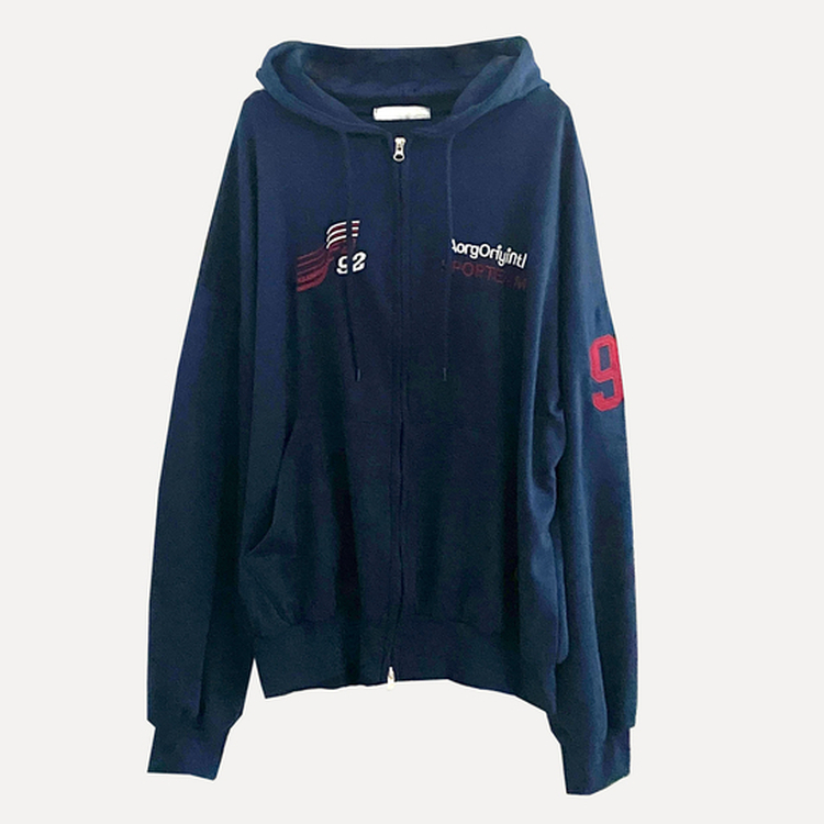 オーバーフィットフードジップアップ (5color)