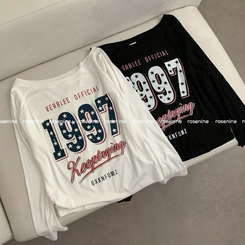 1997 가을 긴팔 원숄더 오프숄더 긴팔티