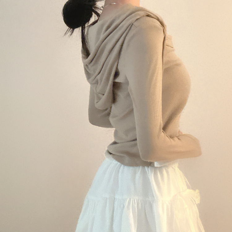 フードレイヤード長袖Tシャツ(5color) BEIGE