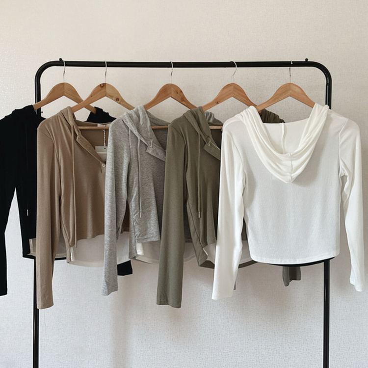 フードレイヤード長袖Tシャツ(5color)