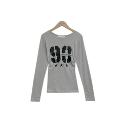 サイドシャーリングナンバー長袖Tシャツ(5color)