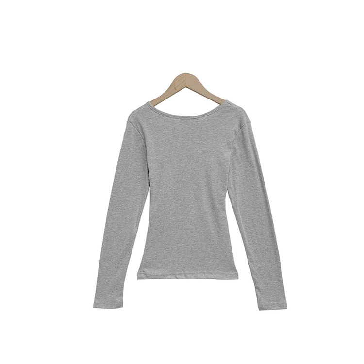 サイドシャーリングナンバー長袖Tシャツ(5color)