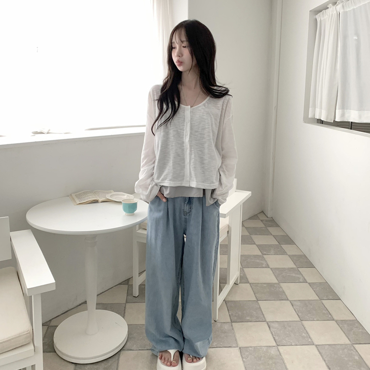 JEMUT正規品★25SS★アワー ルーズフィット モヘアカーディガン SGD15616 ルーズフィットサマーニットカーディガン5色