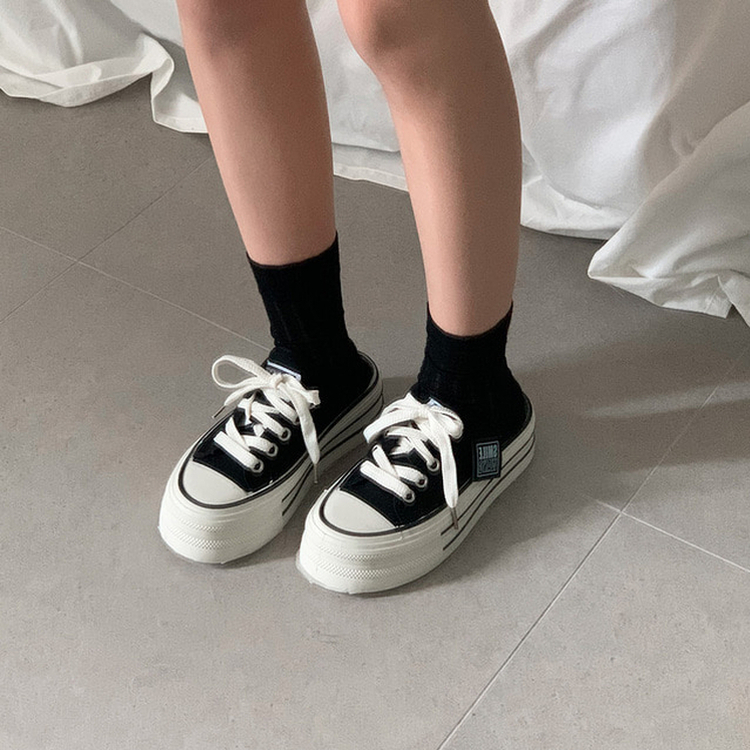 コンバースミュールスニーカー BLACK