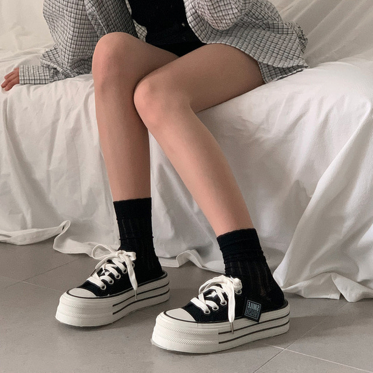 コンバースミュールスニーカー BLACK