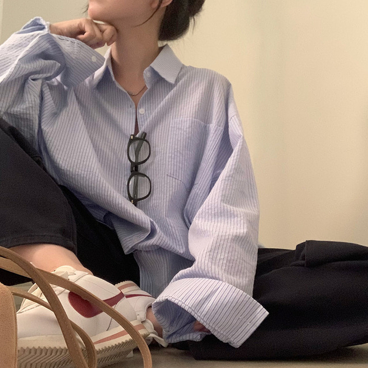 エスパニョール ストライプシャツ 長袖 ストライプシャツ (Stripe Shirt) - 河谷シャツ