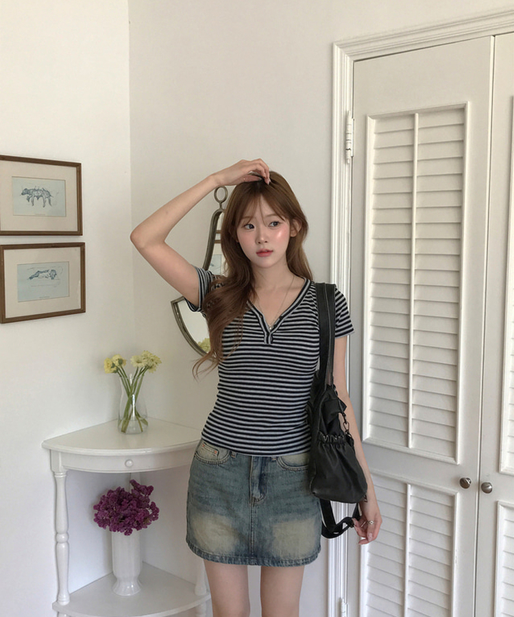 ルバーデニムスカート|ミニスカート|韓国ファッション通販 SONA ルバーデニムスカート|ミニスカート|韓国ファッション通販 SONA