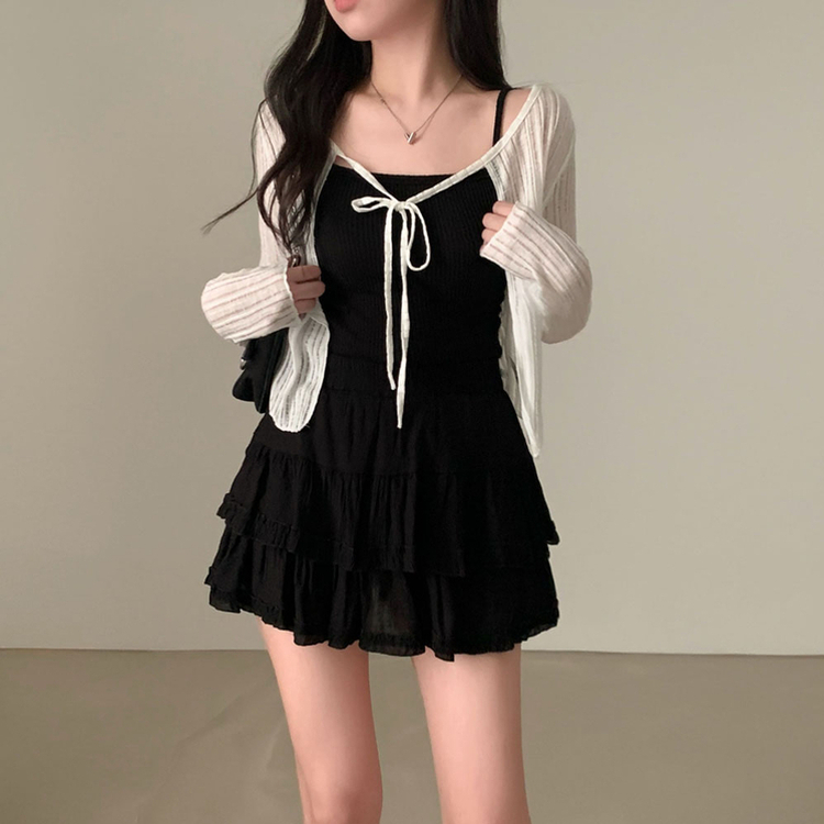 SGD28379 ミックスボレロクロップカーディガン(5color