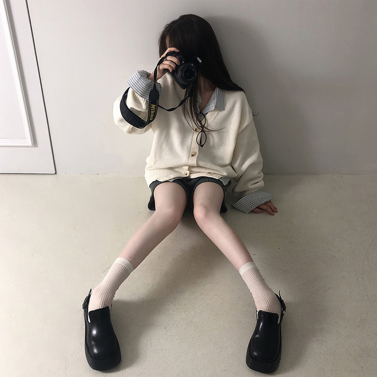 Vネックルーズニットカーディガン｜カーディガン｜韓国ファッション