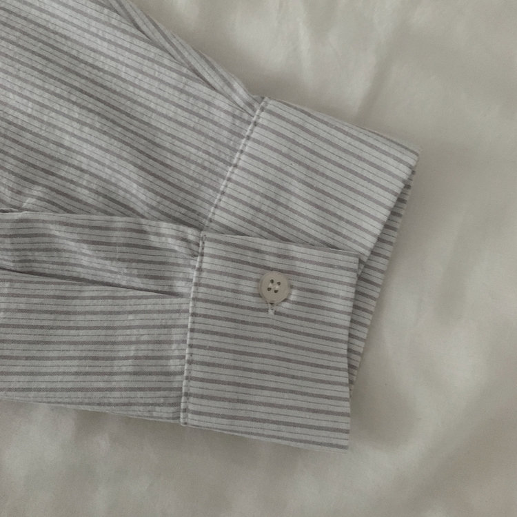 얼그레이 오버핏 스트라이프 셔츠 남방