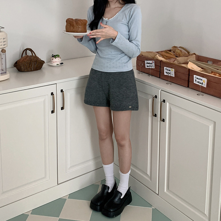 sinoon ニットショートパンツ SPS33008 ニットショートパンツ ショートパンツ - Natural Mind