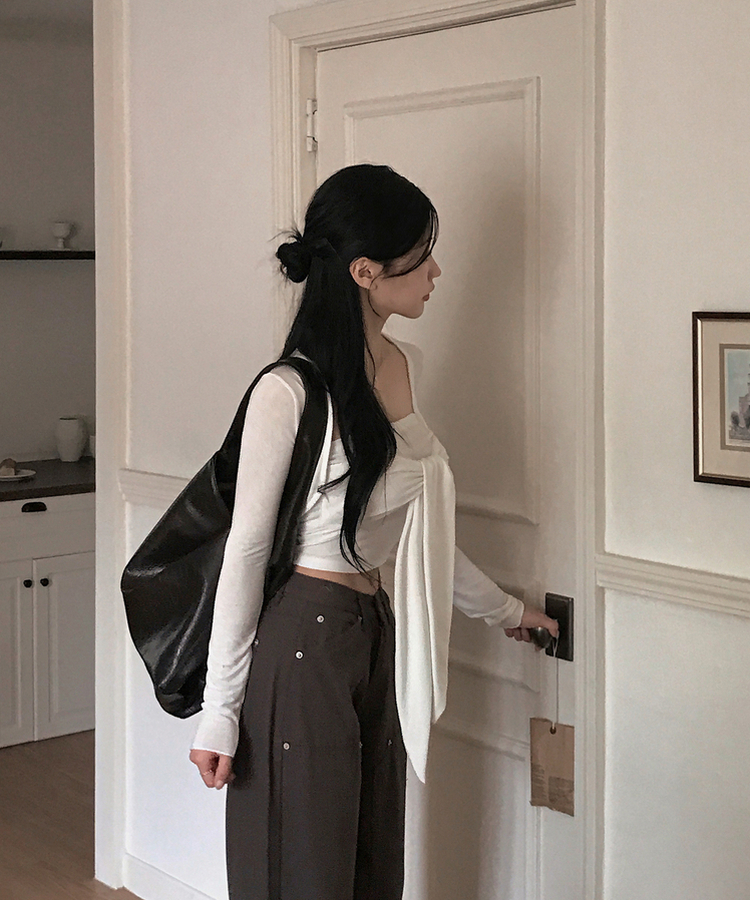 36 黒　ARCHIVIO ソフトクリーム　ノースリーブ 残りわずか】バルーンノースリーブtops / black | AMIE