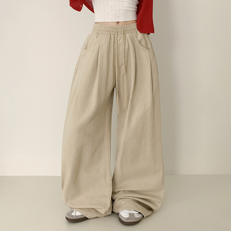 Qoo10 peach mode SPS35976 無地 ワイド/ルーズ