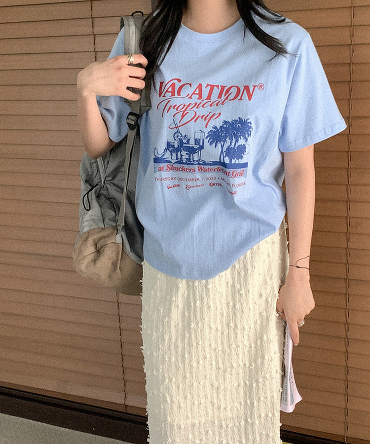 ポップコーンロングスカート CREAM