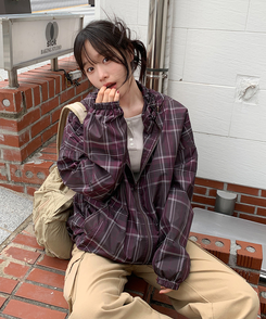 チェックウィンドブレーカー｜ジャンパー｜韓国ファッション通販 SONA