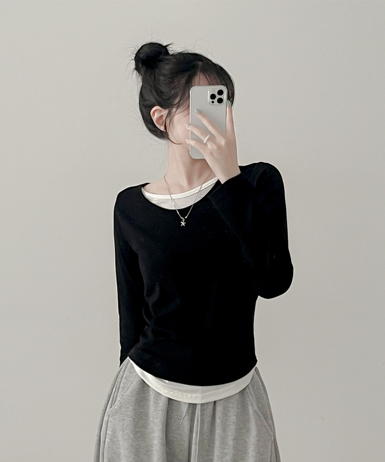 Standalone レイヤード 長袖 Tシャツ トレーナー Standalone レイヤード 長袖 Tシャツ トレーナー