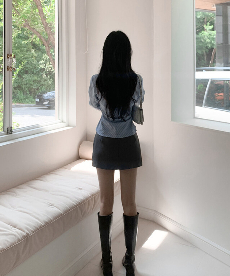 アンバランスラップシャツ SKY BLUE