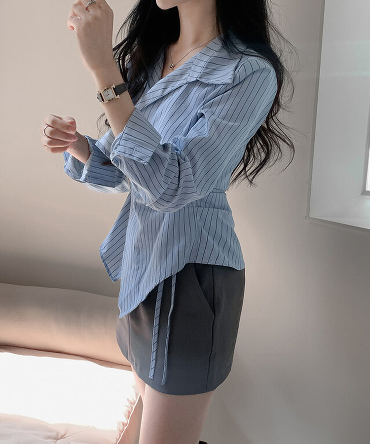 アンバランスラップシャツ SKY BLUE