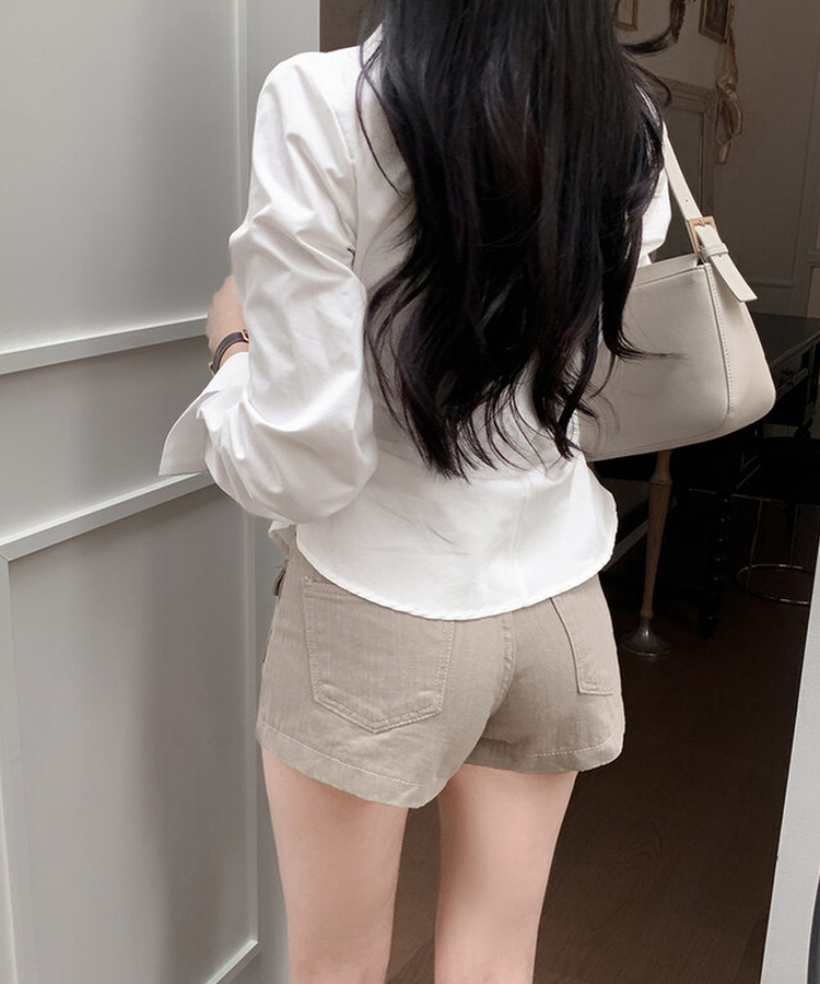 アンバランスラップシャツ IVORY