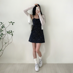 【SET】リボンフレアミニワンピース ボレロ IVORY