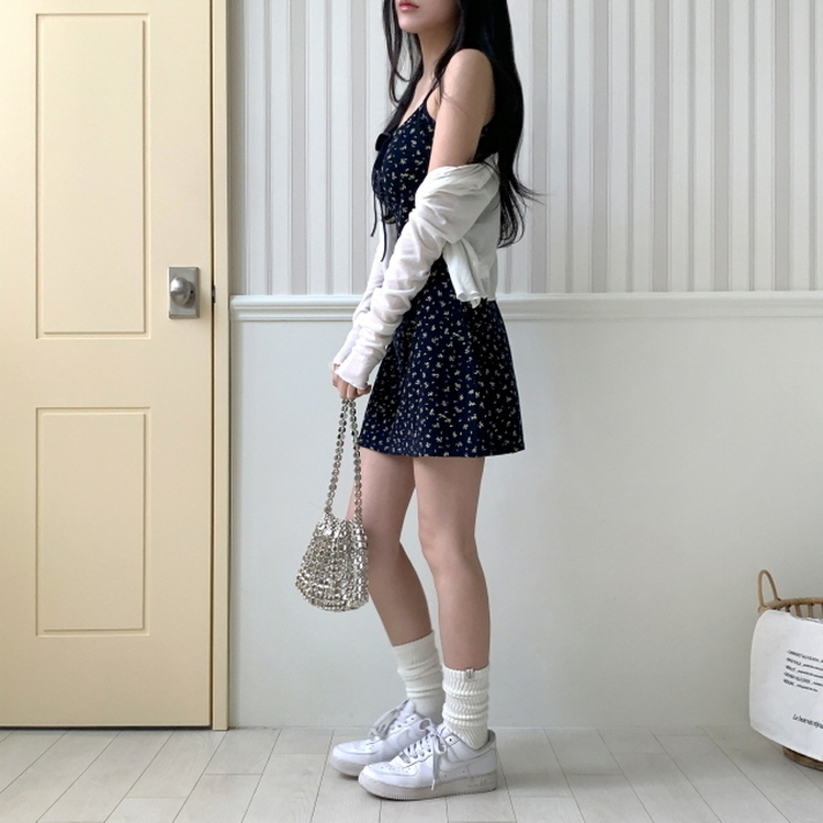 【SET】リボンフレアミニワンピース ボレロ IVORY