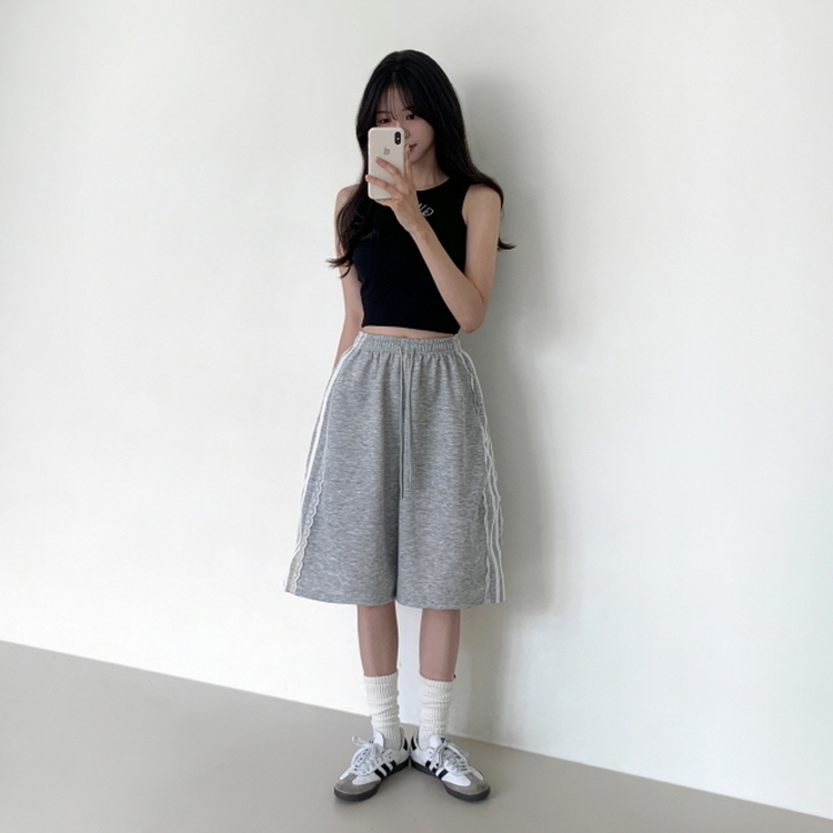 レースラインバミューダショートパンツ(5color)｜ショートパンツ｜韓国