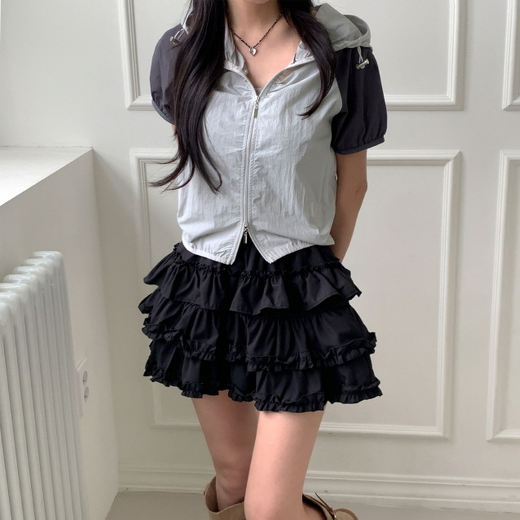 フリルティアードミニスカート｜ミニスカート｜韓国ファッション