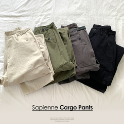 ヒップムードコットンワイドパンツ