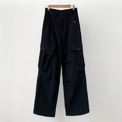 ヒップムードコットンワイドパンツ