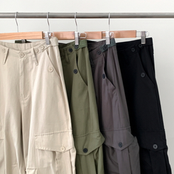 ヒップムードコットンワイドパンツ