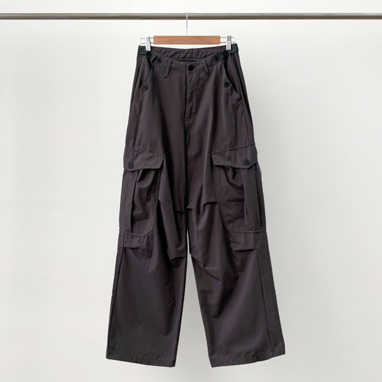 ヒップムードコットンワイドパンツ