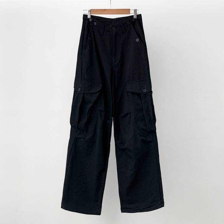 ヒップムードコットンワイドパンツ