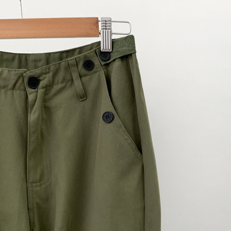 ヒップムードコットンワイドパンツ