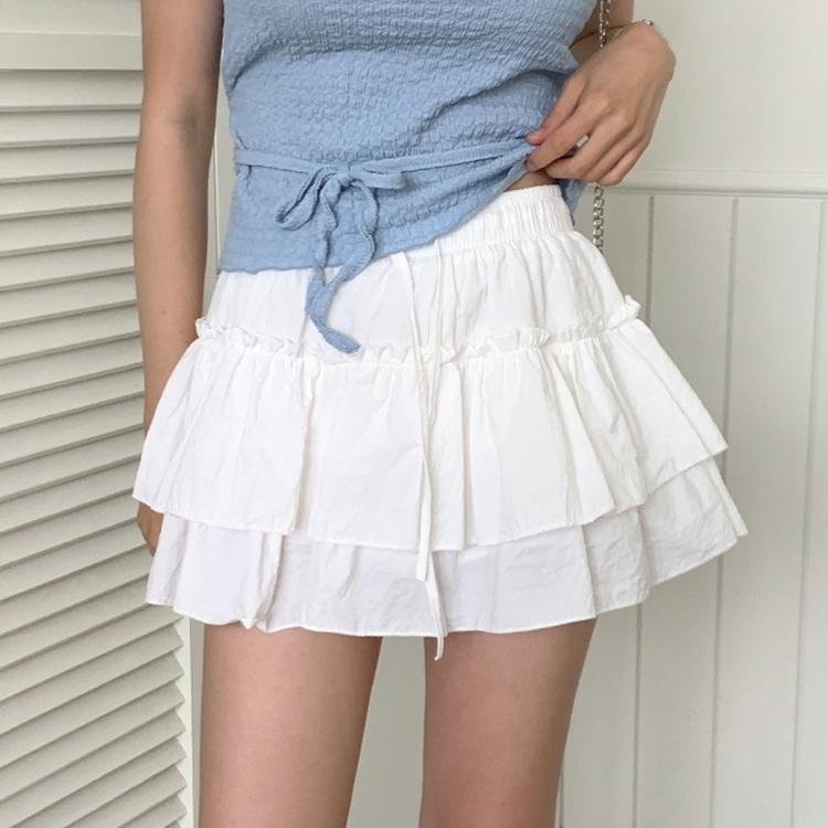 ティアードバンディングリボンミニスカート｜ミニスカート｜韓国