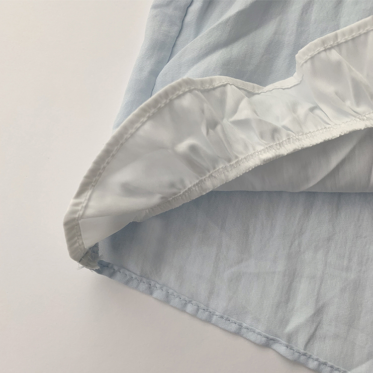 지금부터 초가을까지 크리스탈 퍼프 여름 긴팔 블라우스